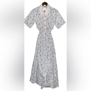 Urban Outfitters Sister Jane Women Lapris Shell Embroidered Shirtdress Midi M EW